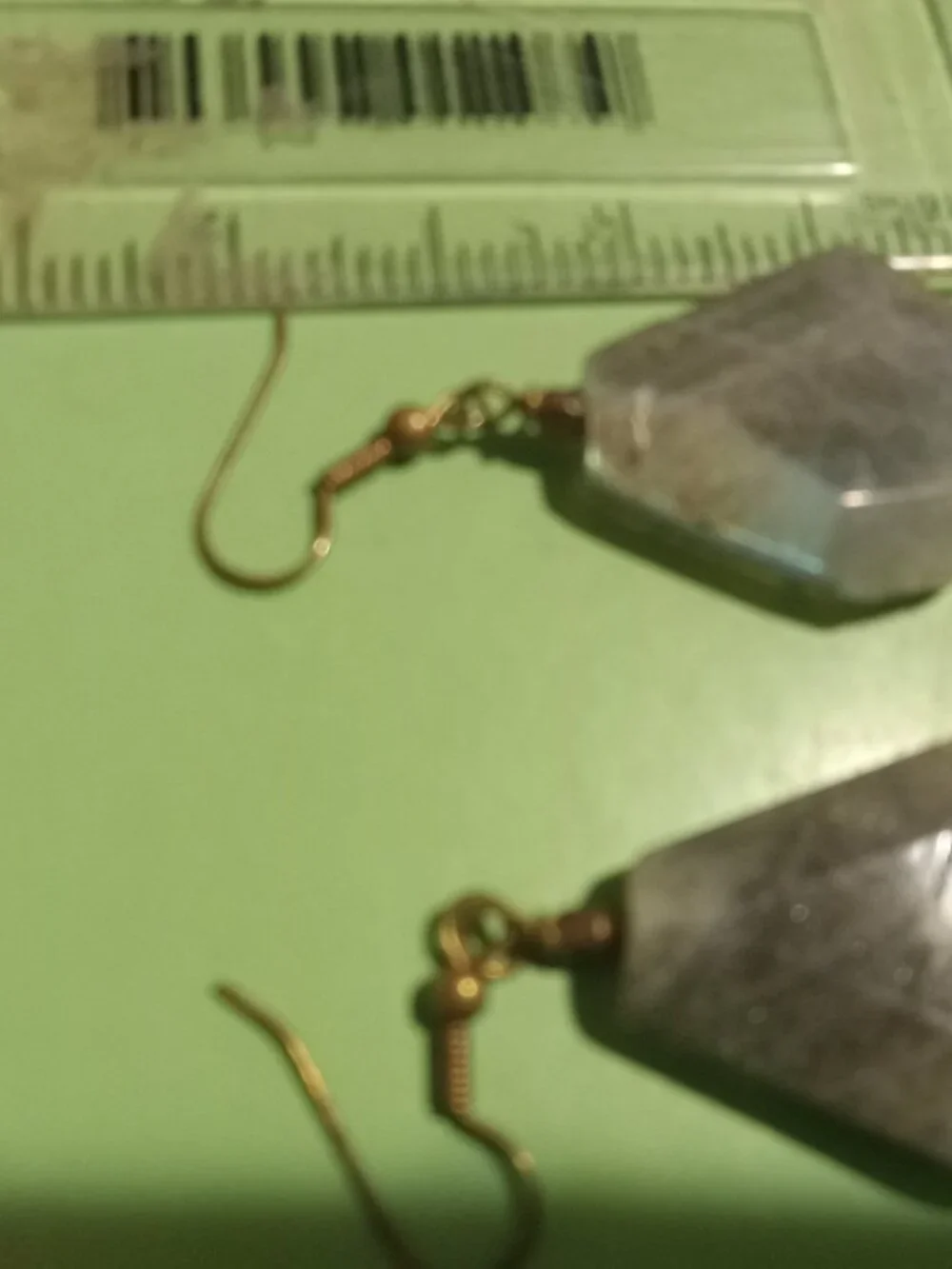Beautiful Labradorite Earrings In Bronze